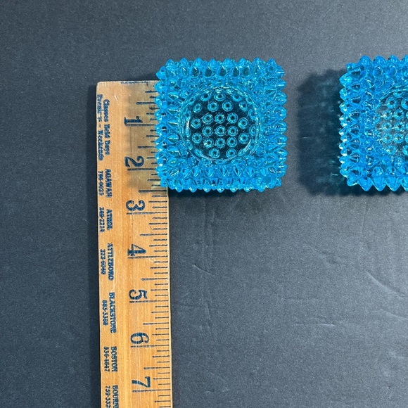 SET OF 2 ICE BLUE HOBNAIL VOTIVE TEA LIGHT CANDLE HOLDERS ? FENTON - Picture 7 of 14